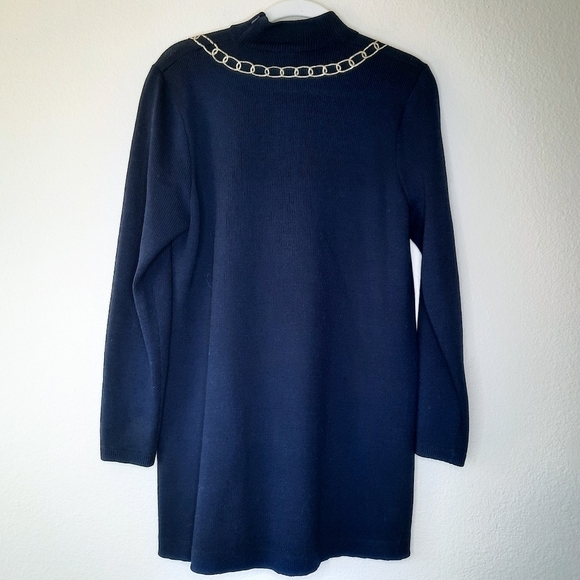 St. John Vintage Knit Sailor Star Chain Sweater M - Picture 3 of 5